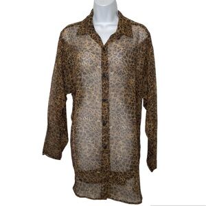 Special Preview Vintage Sheer Leopard Top